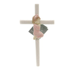 Roman Praying Girl Cross - One Cross 7.5 Inch, Ceramic - Delicate Soft Hues 57029G (40227)