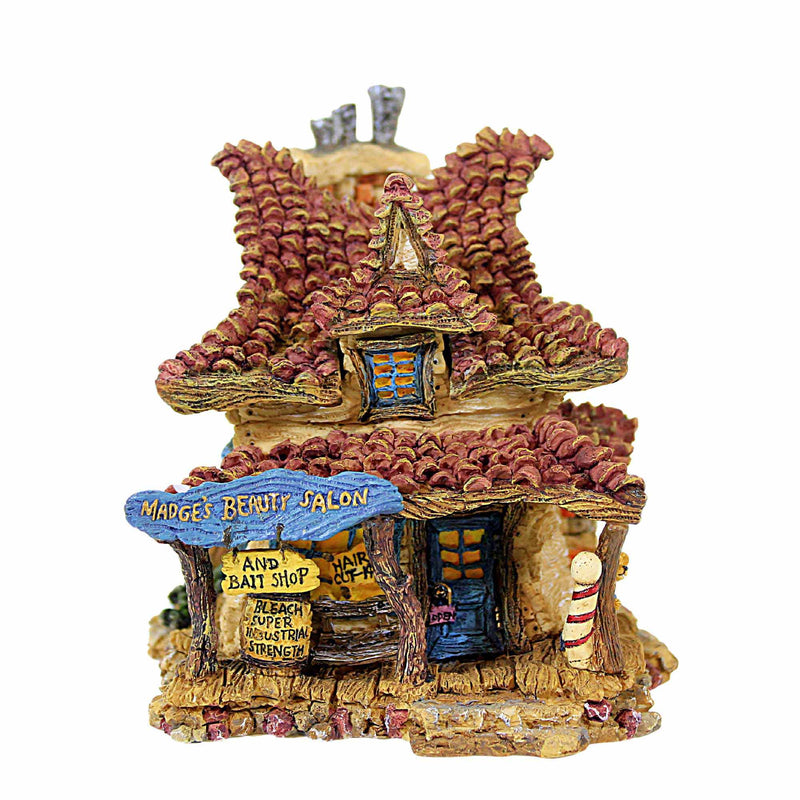 Boyds Bears Resin Madge's Beauty Salon & Bait Shop - One Building 5 Inch, Resin - Bearly-Built Villages 19010 (4030)