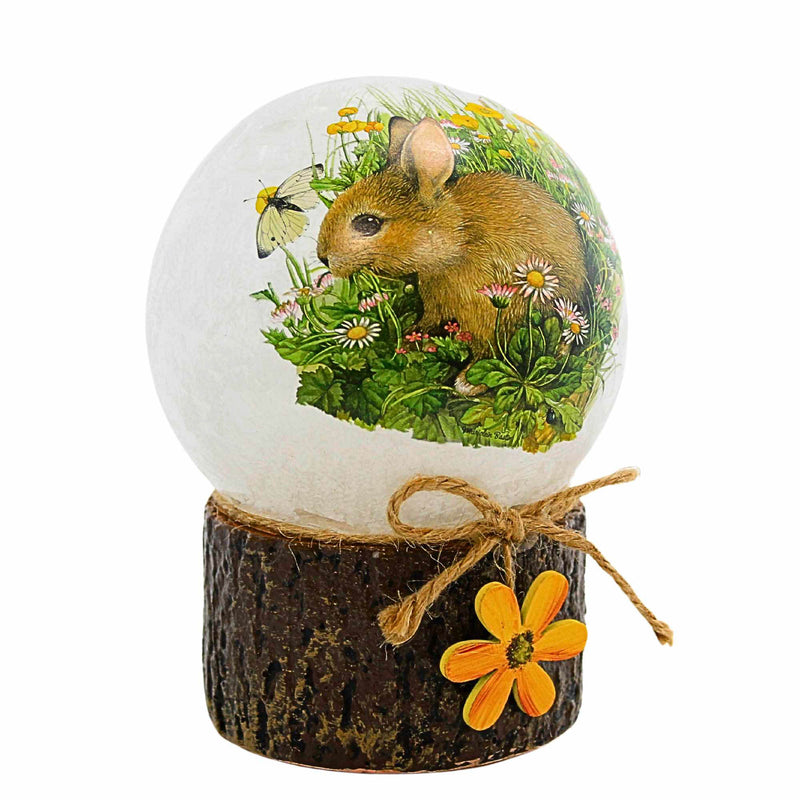 Stony Creek Spring Bunny Pre-Lit Glass Ball - - SBKGifts.com