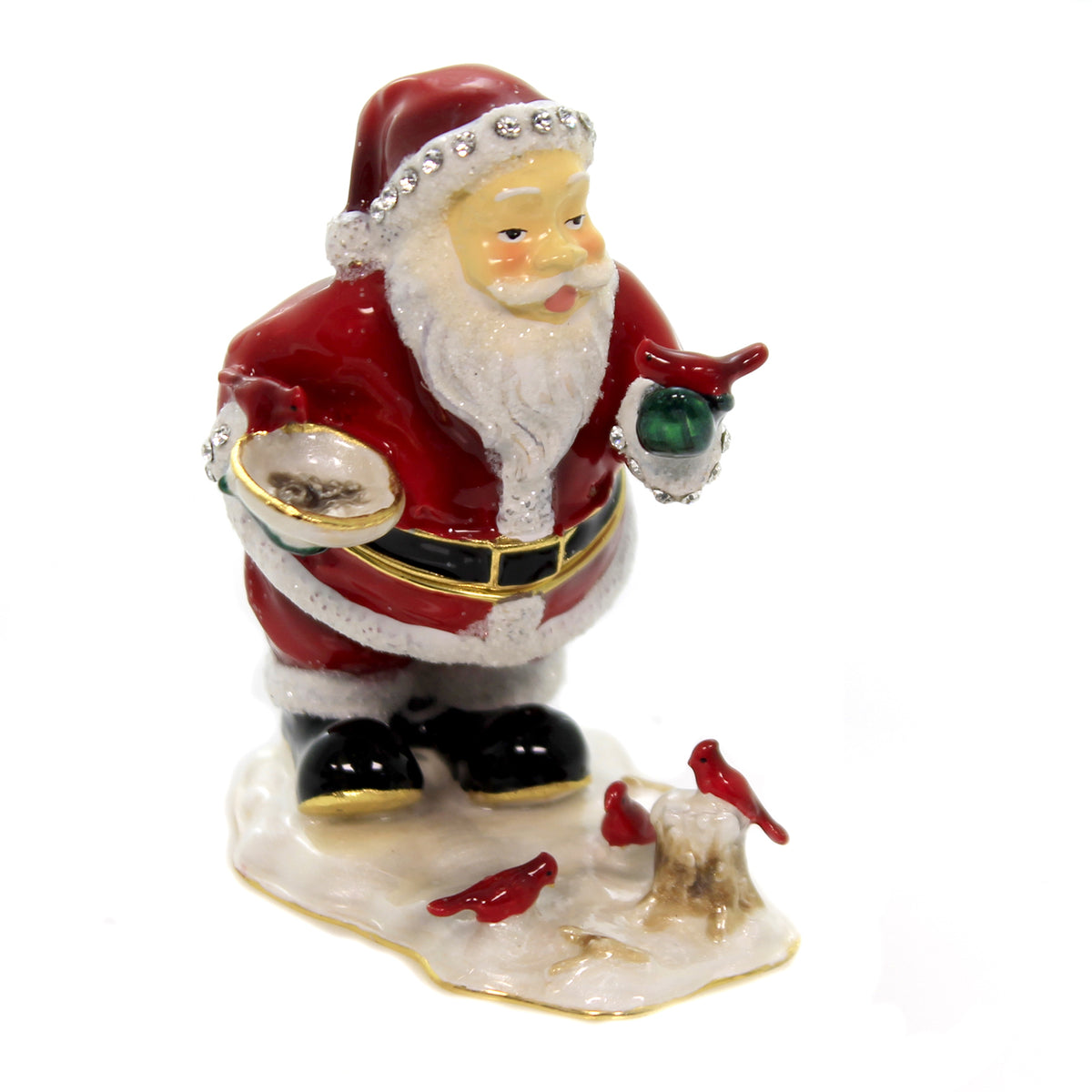 (40593) Santa With Cardinal Box