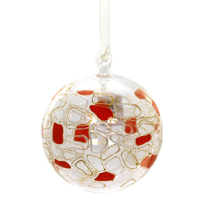 Holiday Ornaments Orange Hope Glass Italian 207D05 (40662)