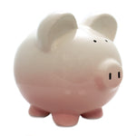 Pink Ombre Piggy Bank - One Bank 7.75 Inch, Ceramic - Save Money 3707Pk (40745)
