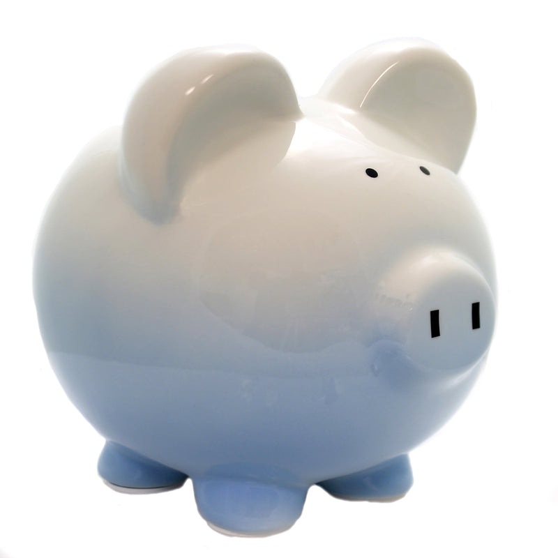 Child To Cherish Blue Ombre Piggy Bank - One Bank 7.75 Inch, Ceramic - Money Save 3707Bl (40747)