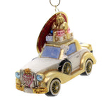 Christopher Radko Company Wedding Bliss Chariot Dated 2019 - 1 Glass Ornament 3.5 Inch, Glass - Ornament Car Limo Marriage Bride Groom 1020040 (40773)