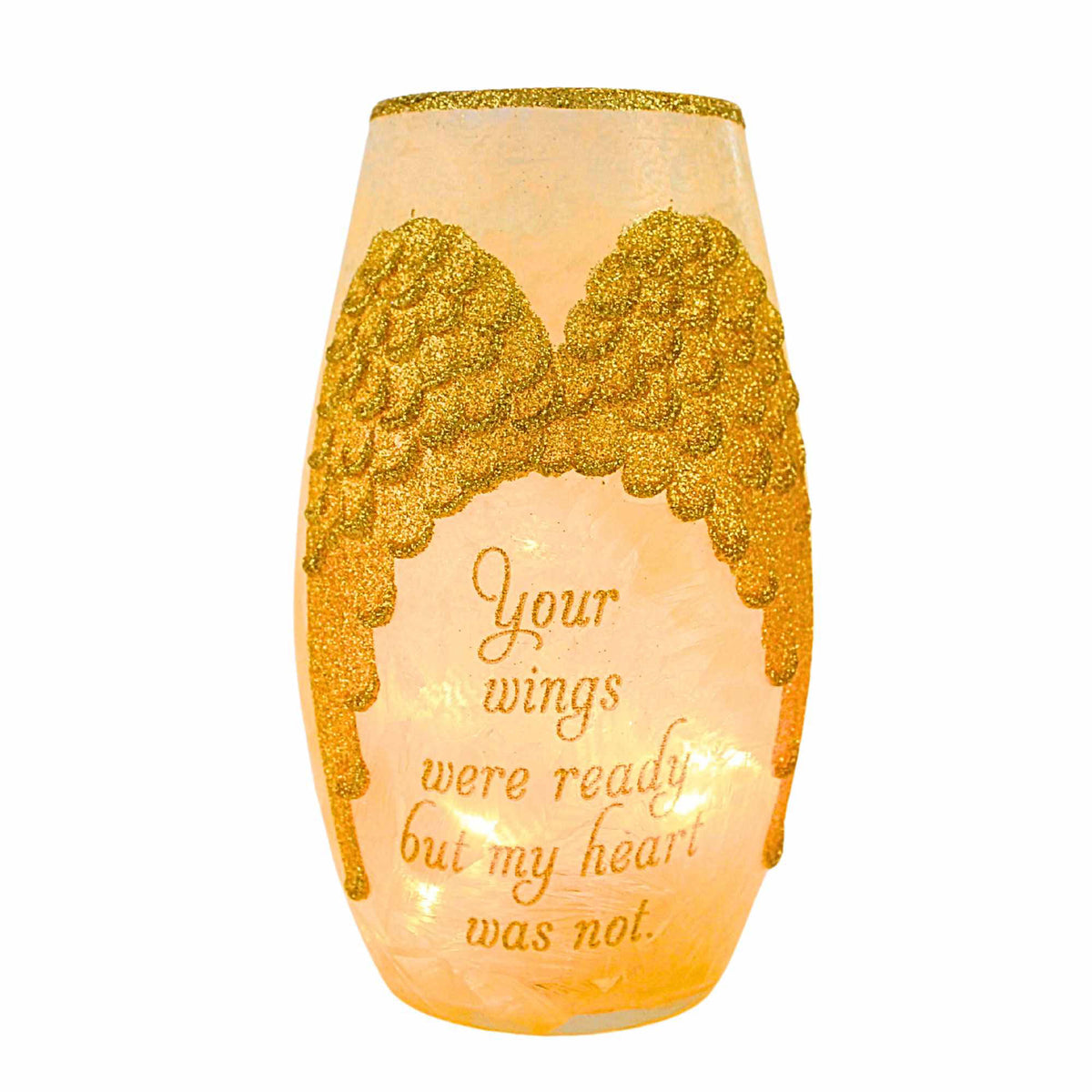 (Parent-Awo9205) Angel Wings Pre-Lit Med Vase