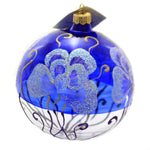 Christina's World Cobalt Ginko Glass Ornament Tree Leaves Ros740 (40880)