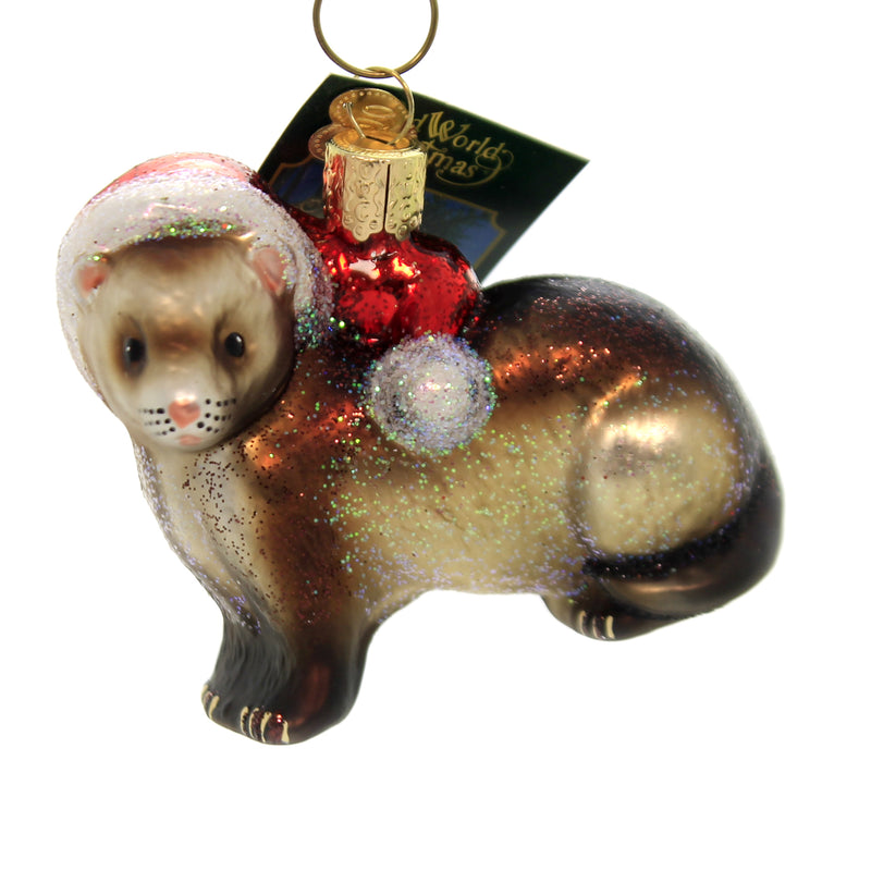 Old World Christmas Christmas Ferret Glass Curious Pet Intelligent 12551 (40899)