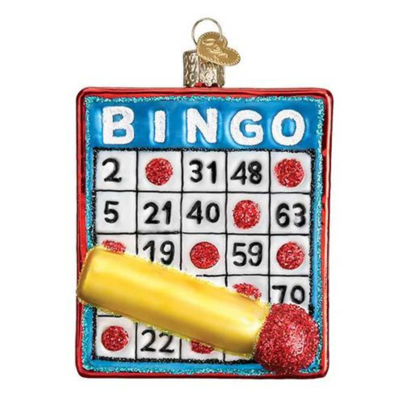 Old World Christmas Bingo Glass Game Of Chance Winner 44137 (40922)