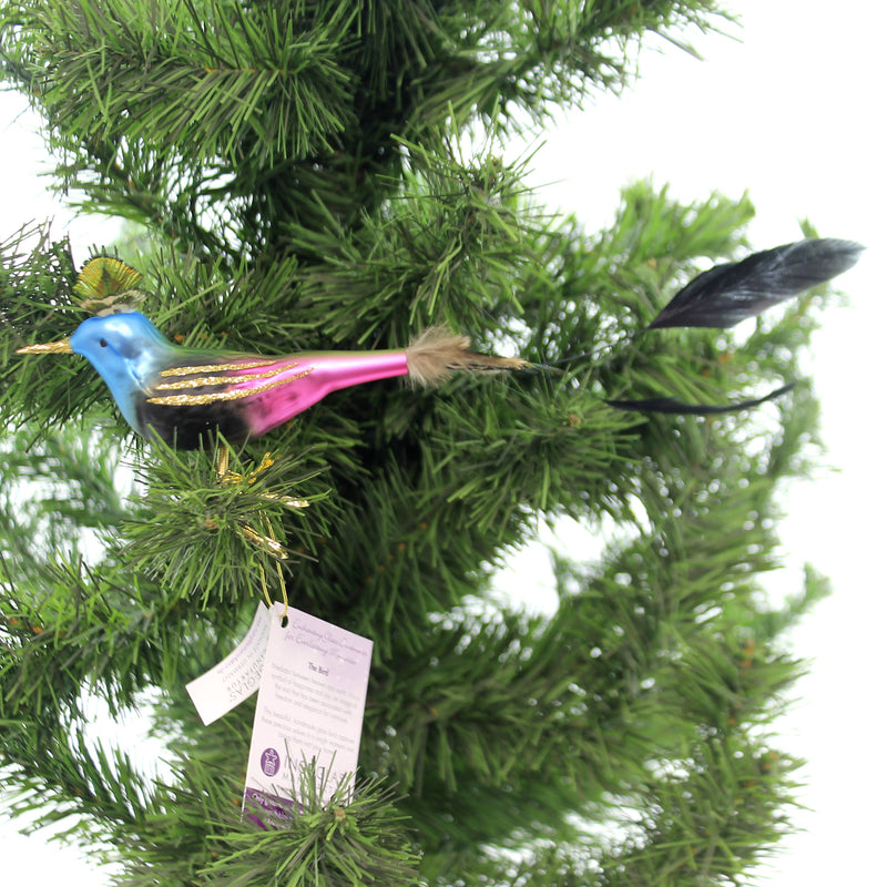 Funky Bird - One Ornament 2.5 Inch, Glass - Bird Clip  On Ornament 10147S019 (41113)