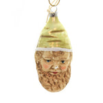 Marolin Green Hat Gnome Glass Ornament Feather Tree 2011018 (41237)