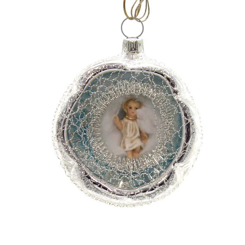 Marolin Lyonese Ornament W/ Baby Jesus Ornament Gilded Feather Tree 2018131 (41247)