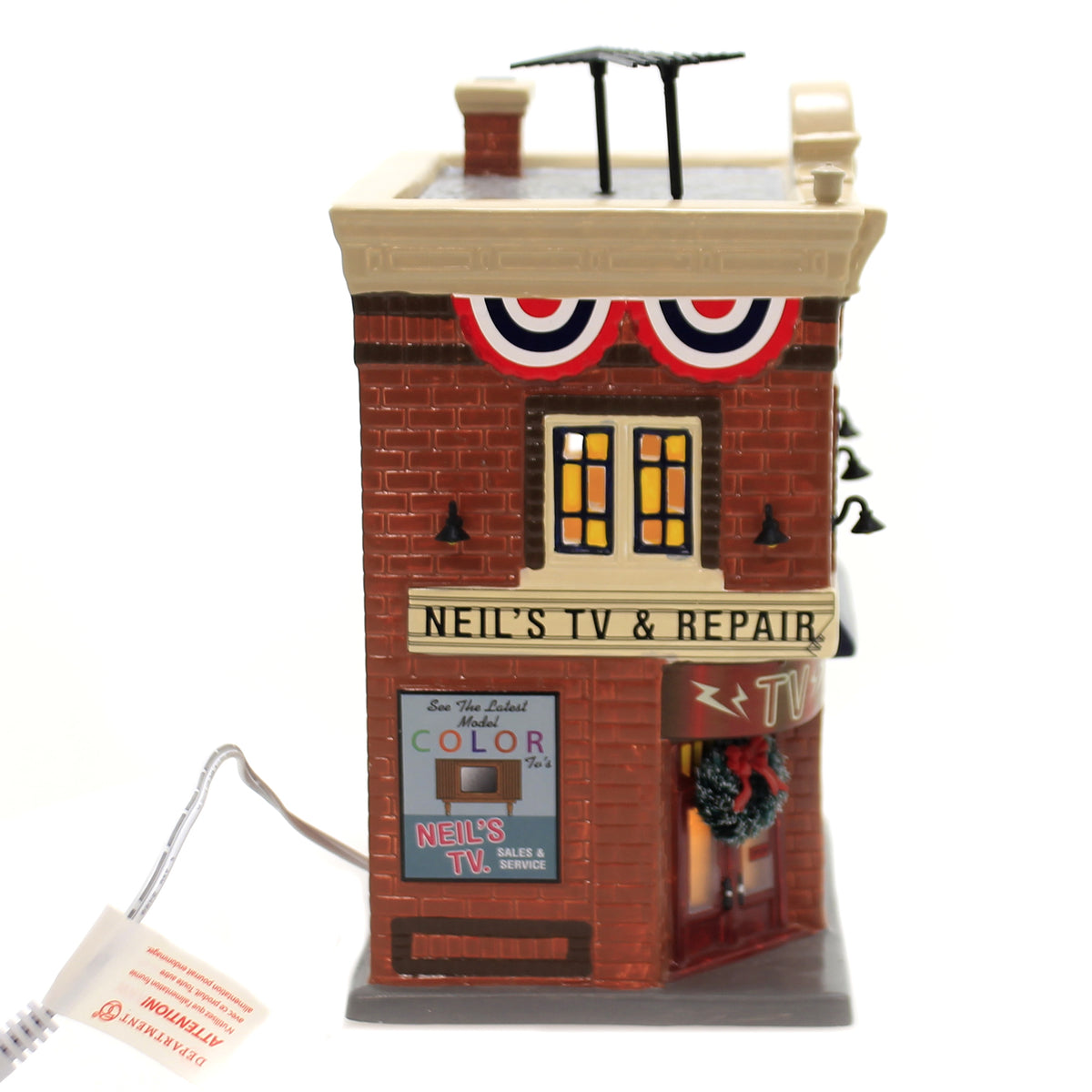 Department 56 House Neil's Tv & Repair - - SBKGifts.com