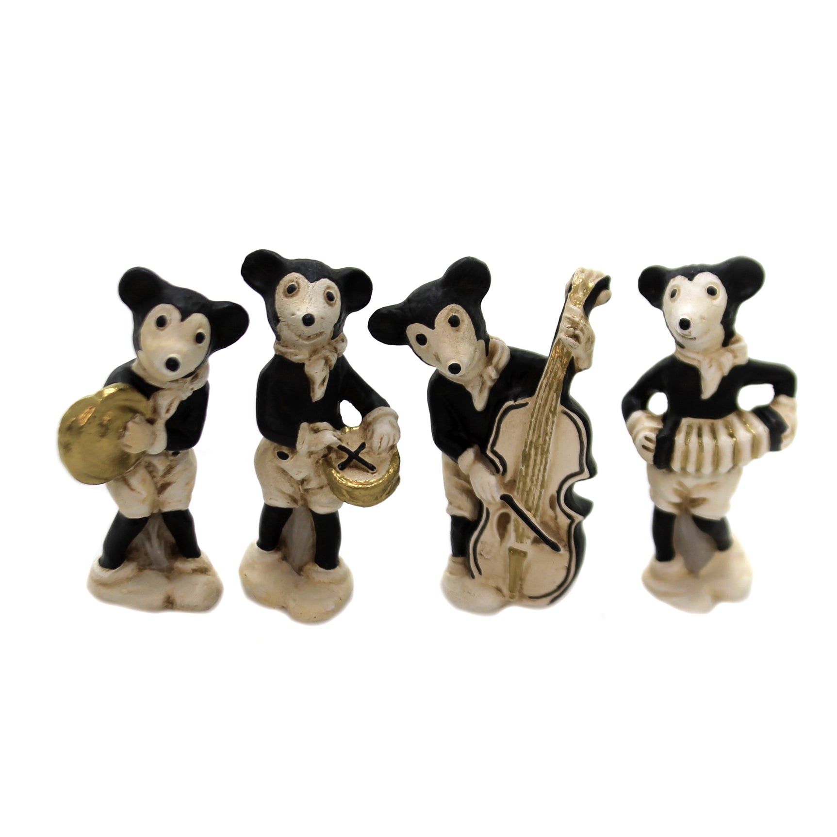 Marolin Mouse Band Set / 8 Paper Mache German Vintage Mickey 4300