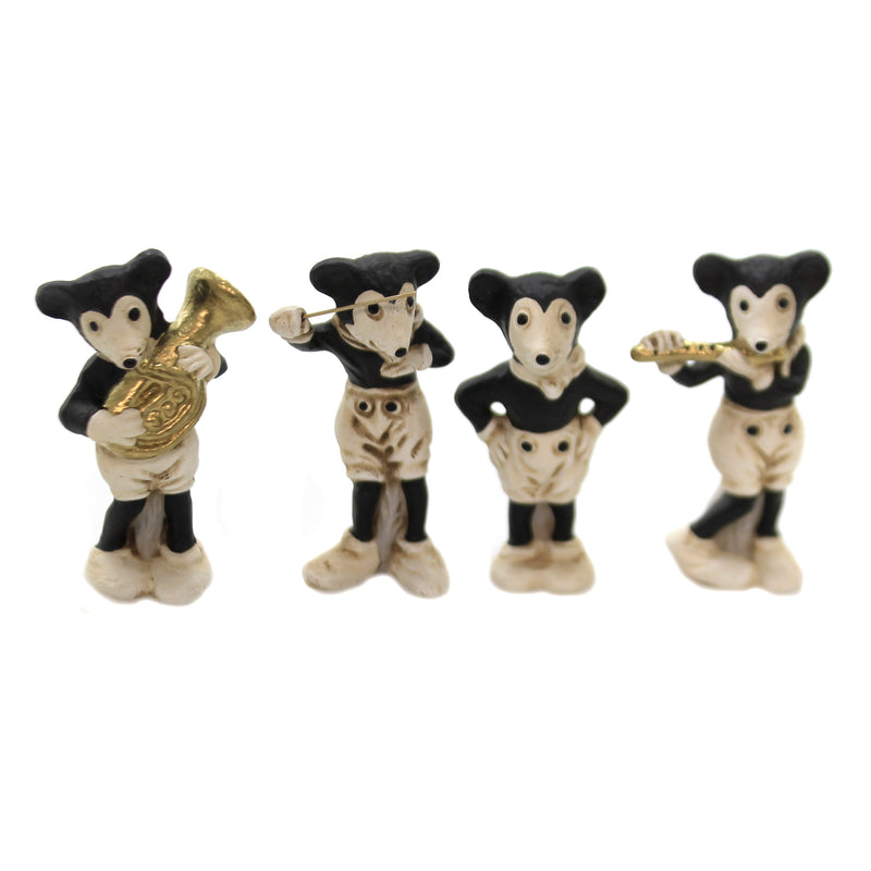 Marolin Mouse Band Set / 8 Paper Mache German Vintage Mickey 4300 (41329)