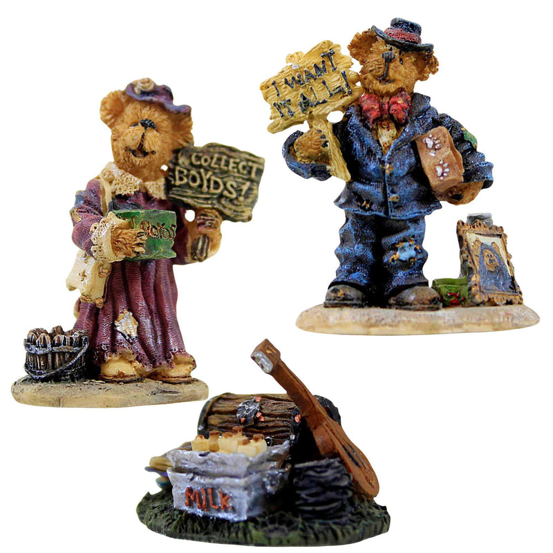 Boyds Bears Resin Mr Pennypincher's Accessories - Three Figurines 2 Inch, Resin - Bearly-Built Villages 195231 Rfb (4136)