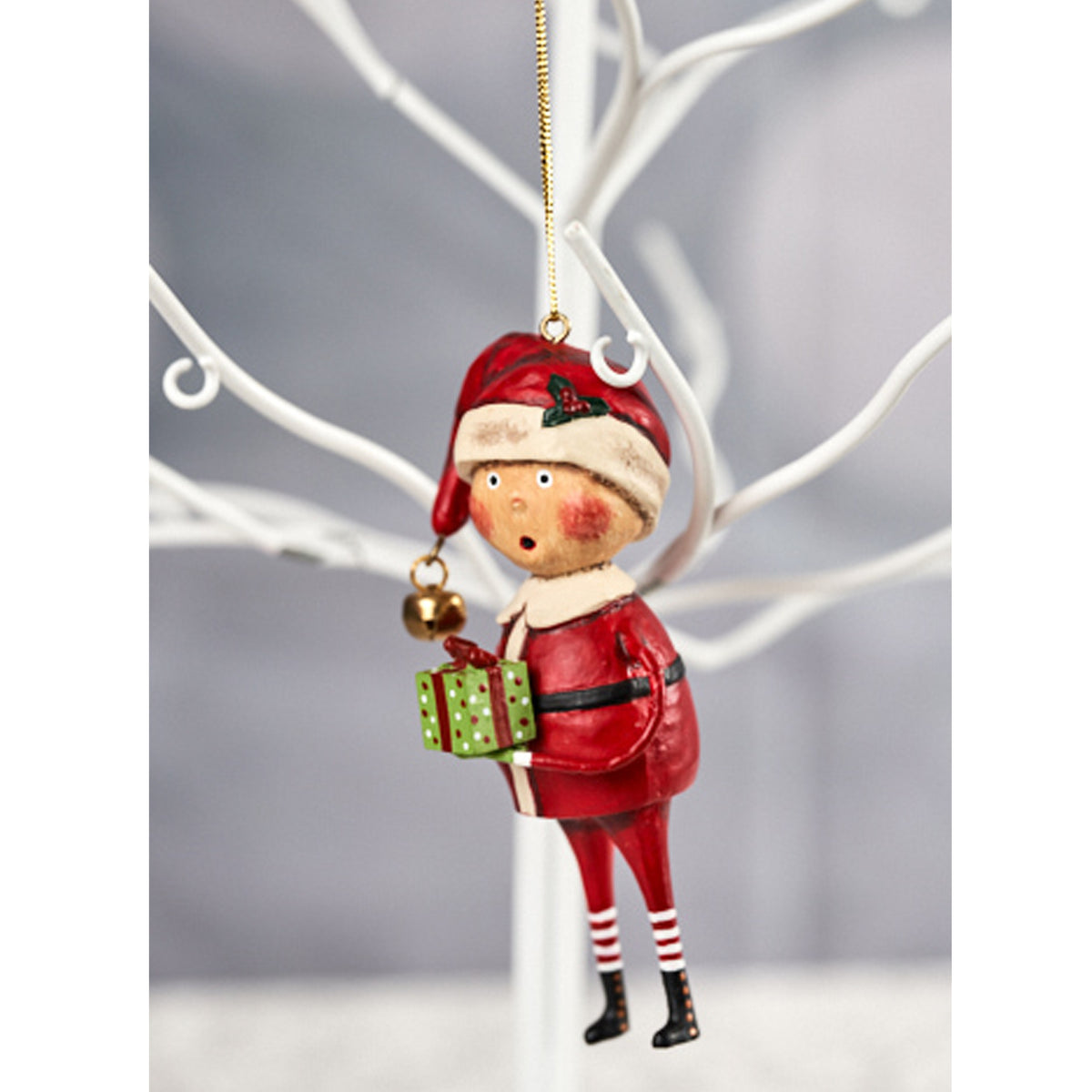 Lori Mitchell Playing Santa Ornament - - SBKGifts.com