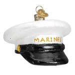 Old World Christmas Marines Hat - One Glass Ornament 2.25 Inch, Glass - Semper Fidelis 32378 (41746)