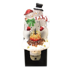 Christmas Snowman Couple Night Light Plastic Smores Fire Flickers 169914 (41891)