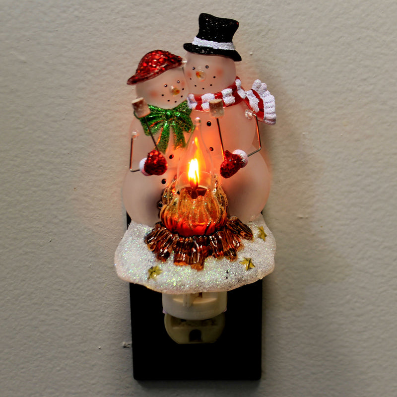 Christmas Snowman Couple Night Light - - SBKGifts.com