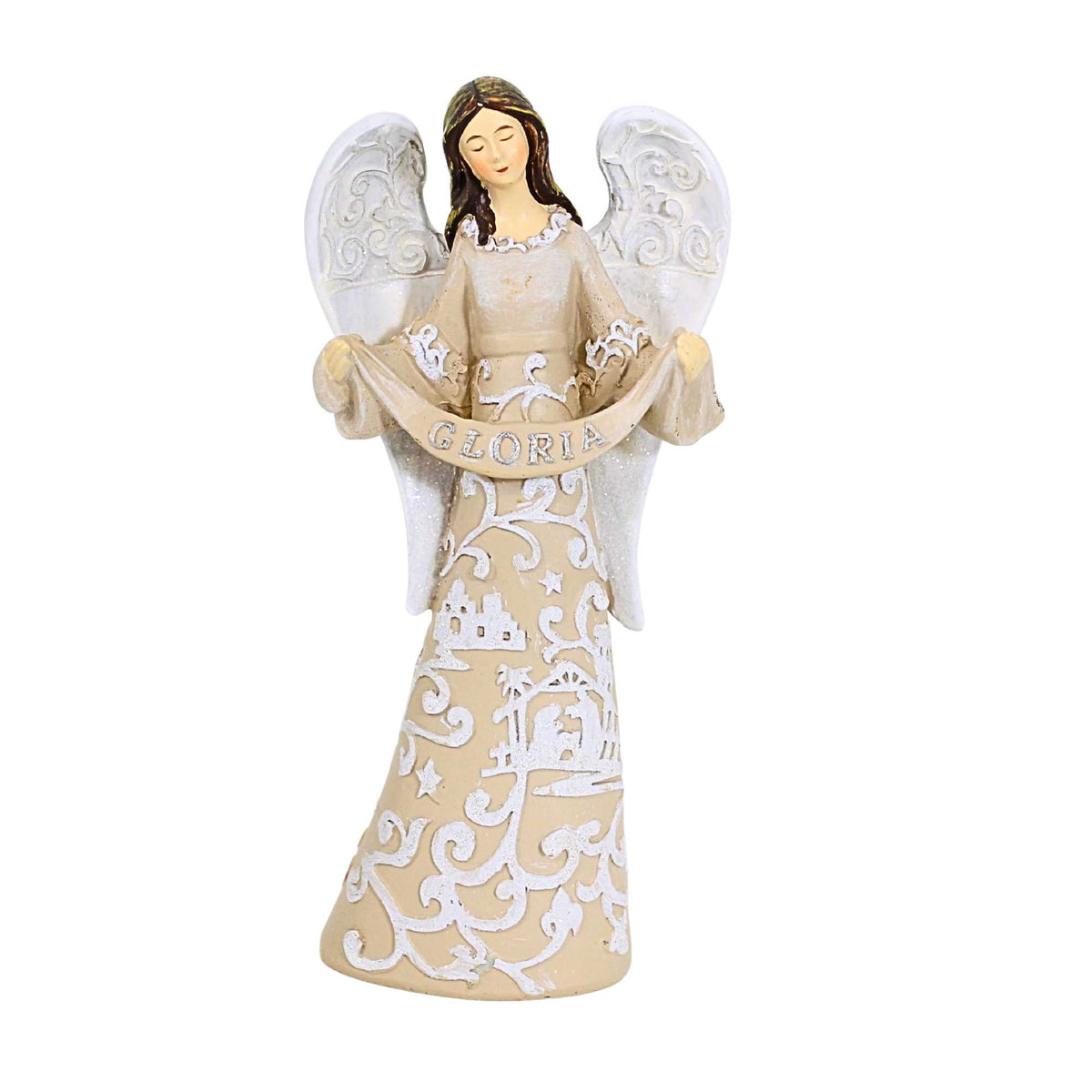 Roman Nativity Set W/ Angel - - SBKGifts.com