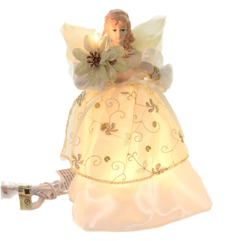 (42179) Ivory/Gold Angel W/Flower