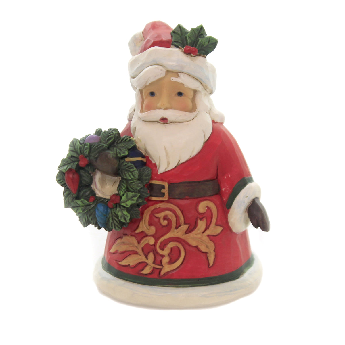 (42343) Mini Santa Holding Wreath