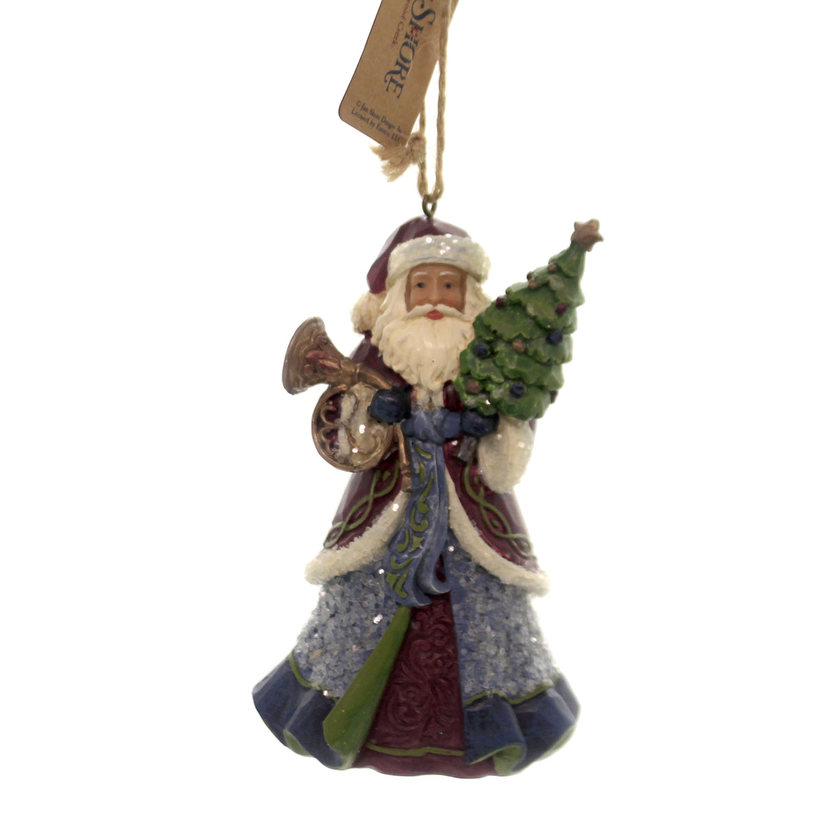 (42356) Victorian Santa Holding Tree & Horn