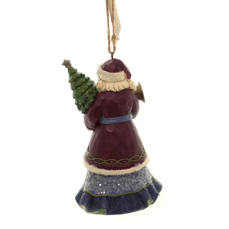 Jim Shore Victorian Santa Holding Tree & Horn - - SBKGifts.com