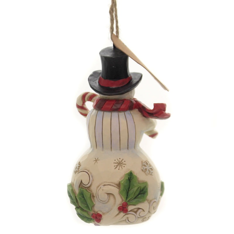 Jim Shore Snowman With Candy Cane - - SBKGifts.com