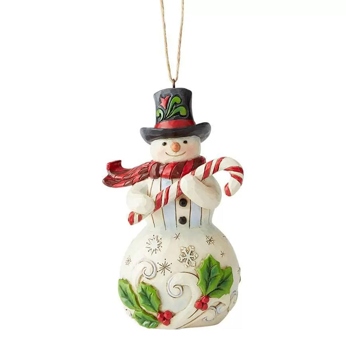 Jim Shore Snowman With Candy Cane - - SBKGifts.com