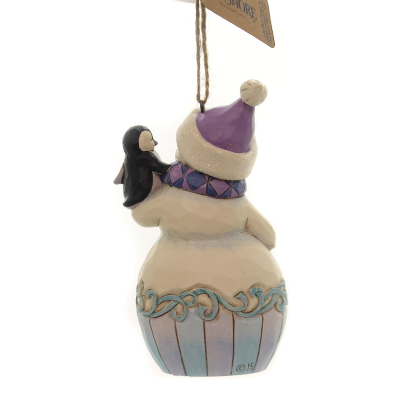 Jim Shore Snowman With Baby Penguin - - SBKGifts.com