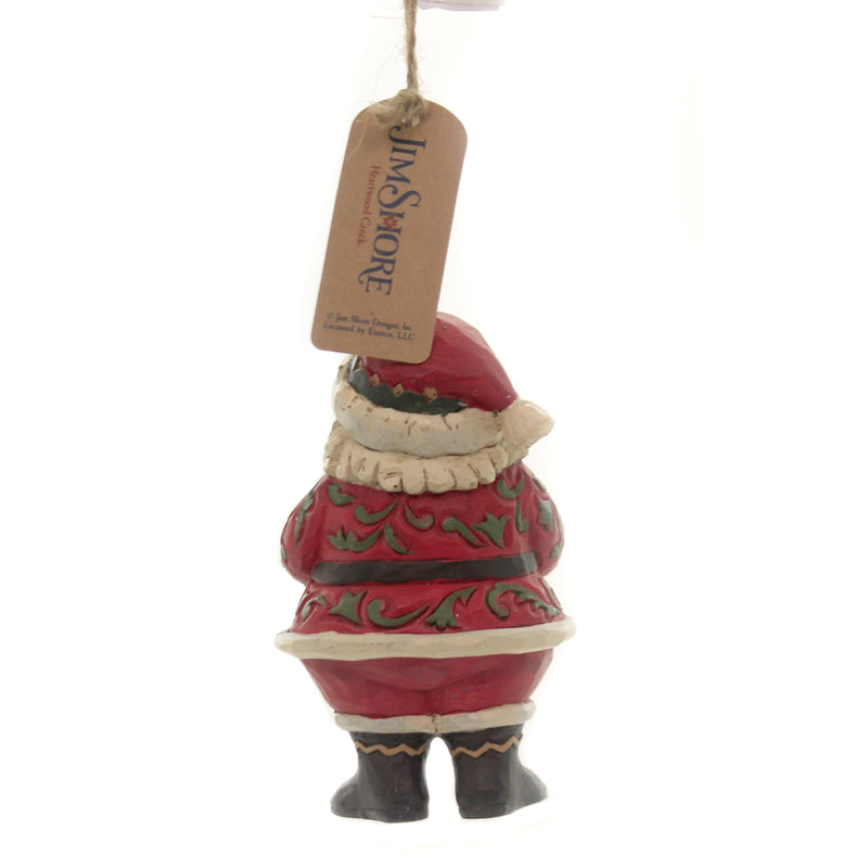 Jim Shore Jolly Santa Mini Ornament - - SBKGifts.com