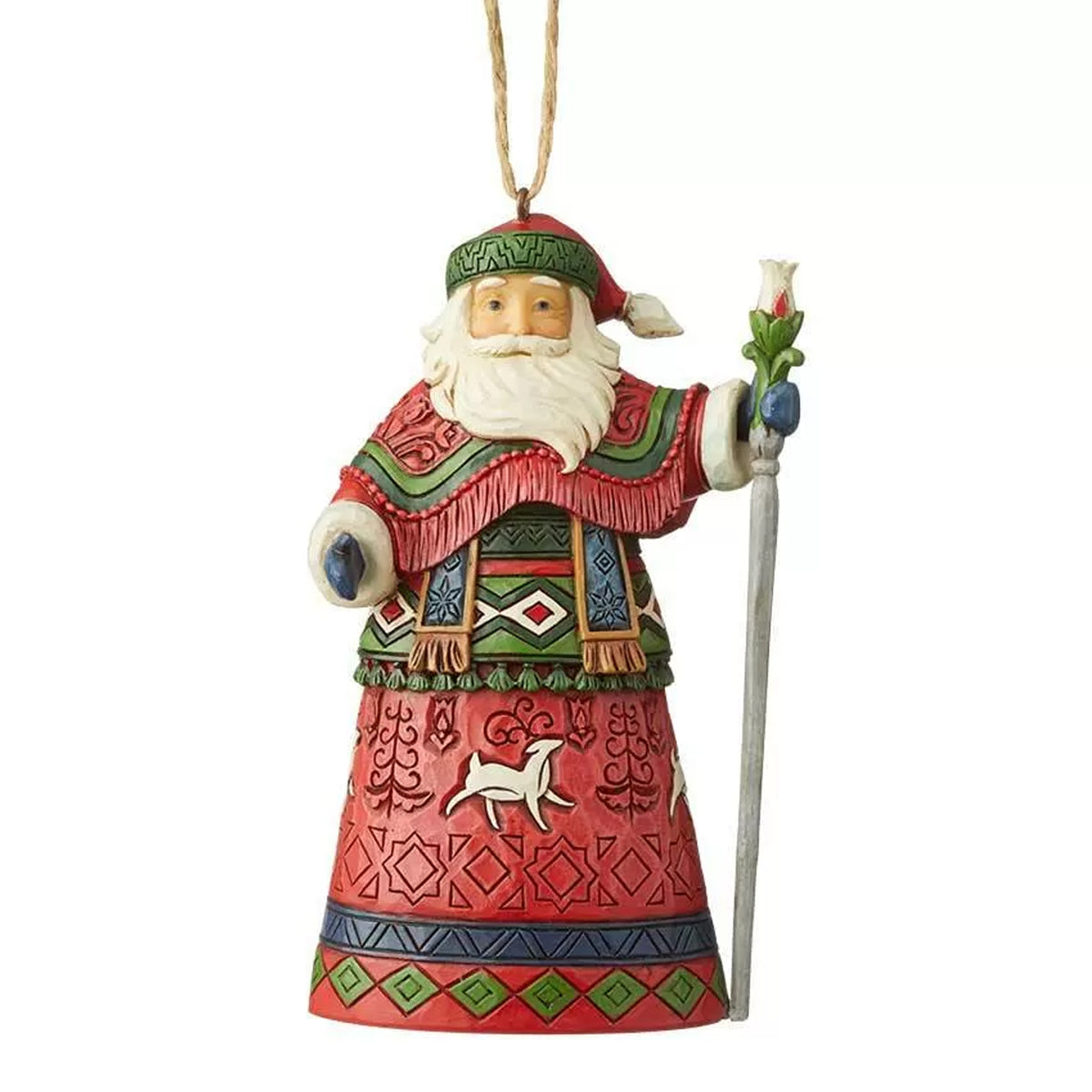 Jim Shore Lapland Santa With Staff - - SBKGifts.com