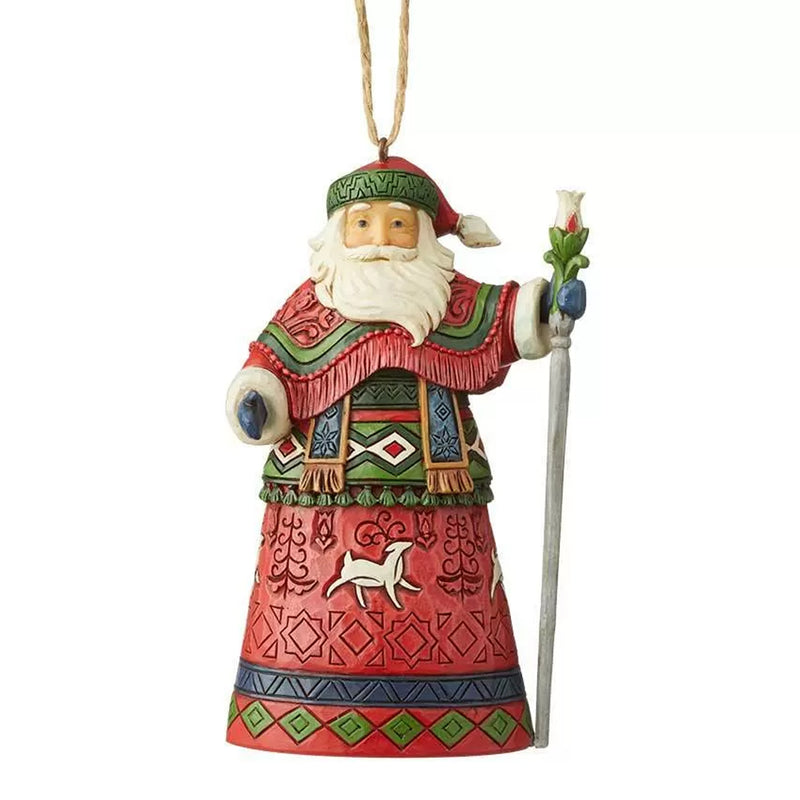 Jim Shore Lapland Santa With Staff - - SBKGifts.com
