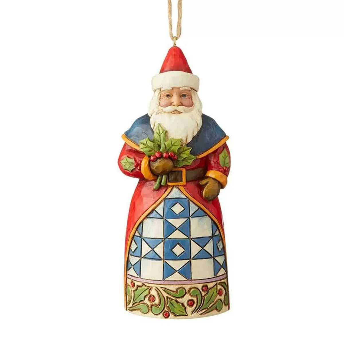 Jim Shore Santa With Holly - - SBKGifts.com