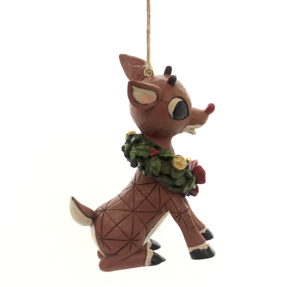 Jim Shore Rudolph W/ Wreath Around Neck - - SBKGifts.com