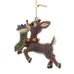 Rudolph Holding 2019 Stocking - 2.75 Inch, Polyresin - Ornament Dated 6004148 (42469)