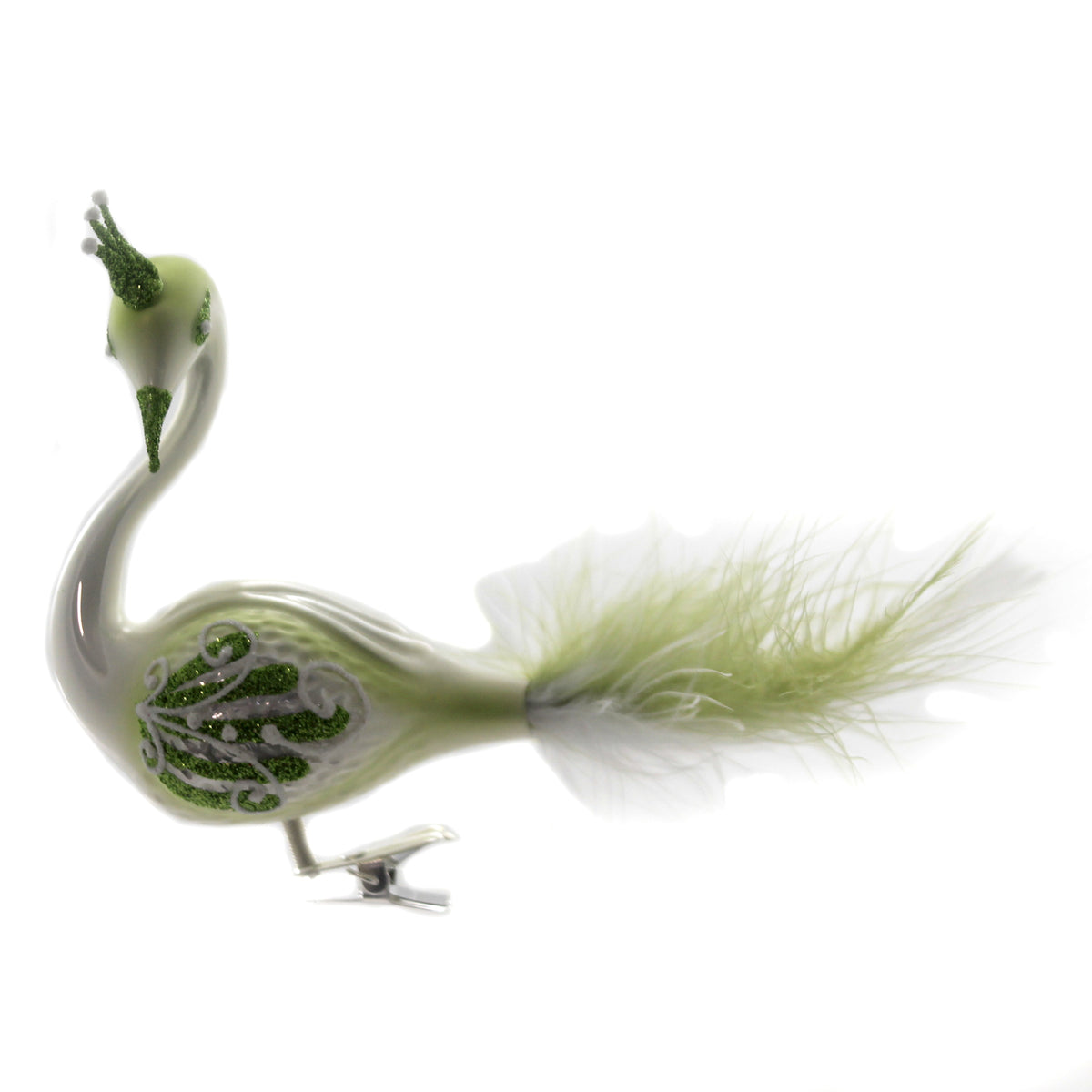 (42537) Green Ombre Clip On Peacock