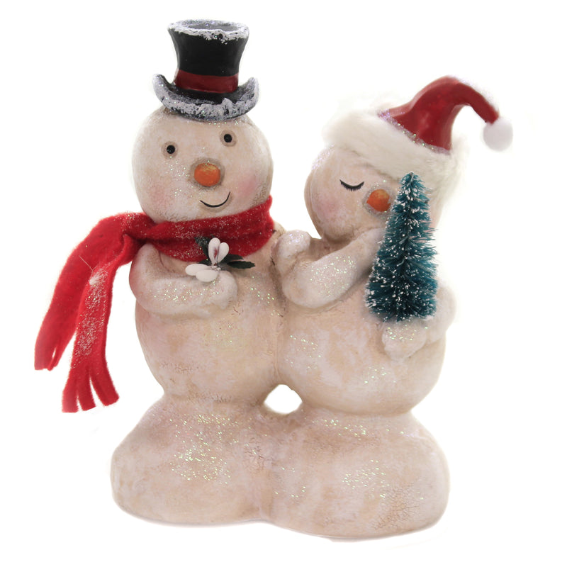 Christmas Kiss Me Polyresin Snow Couple Holiday 24127 (42879)