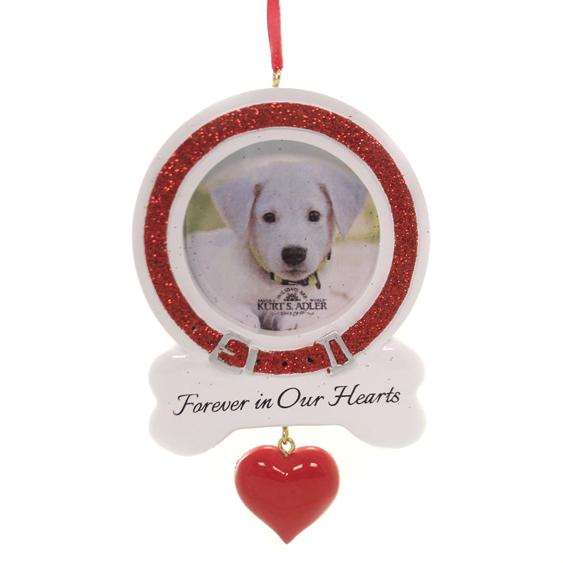Kurt S. Adler Forever In Our Heart Dog Frame - One Ornament 4.75 Inch, Plastic - Photo Loved Pet W8431 (43004)