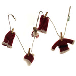 Santa Suit Novelty Garland - One Garland 28 Inch, Felt - Laundry Clothes Pin Christmas G0154 (43031)
