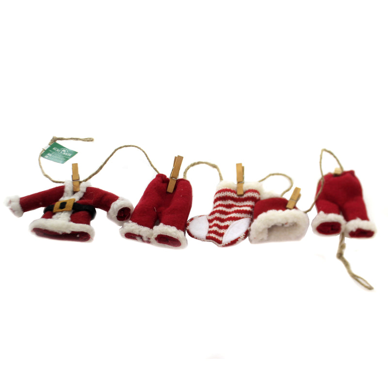 Holiday Ornament Santa Suit Novelty Garland - - SBKGifts.com