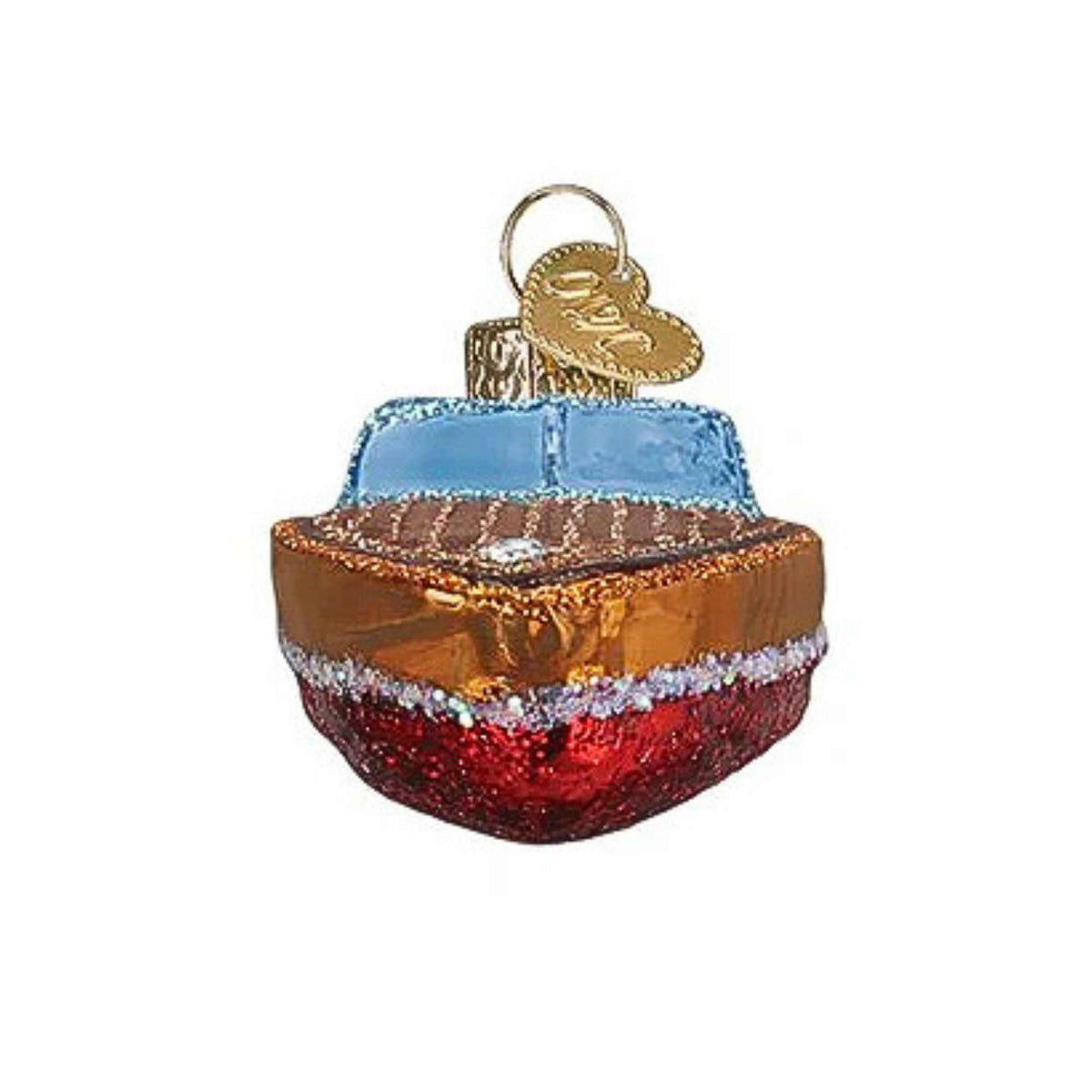 Old World Christmas Classic Wooden Boat - - SBKGifts.com