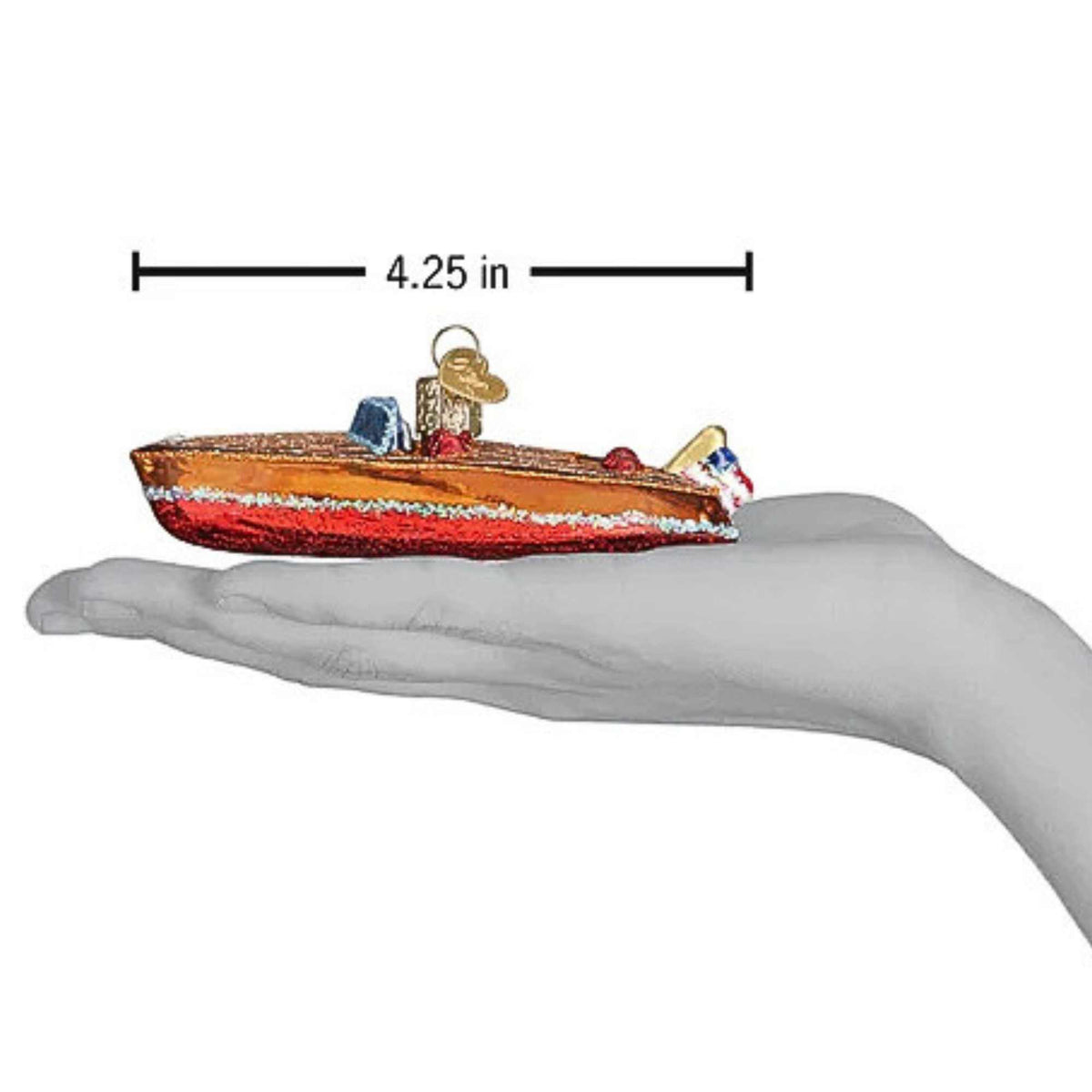 Old World Christmas Classic Wooden Boat - - SBKGifts.com