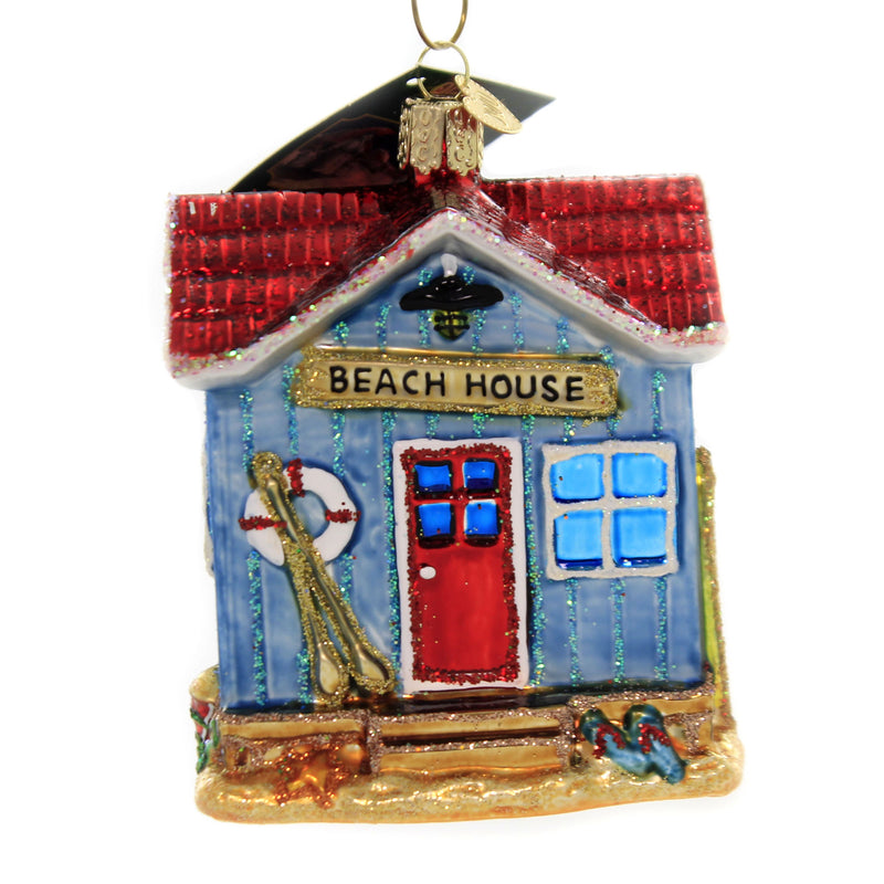 (43101) Old World Christmas Beach House, 4.00 Inch, Salty Air Winds 20112