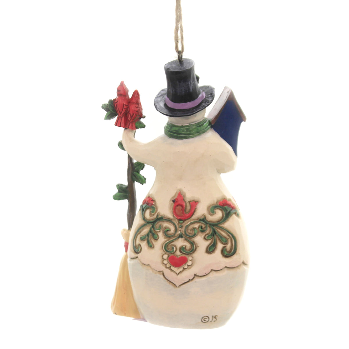 Jim Shore Snowman Cardinals Birdhouse - - SBKGifts.com