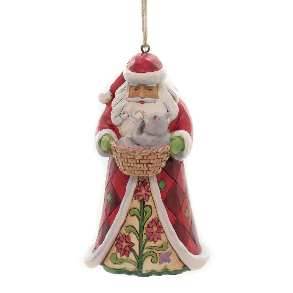 (43121) Santa With Cat In Basket