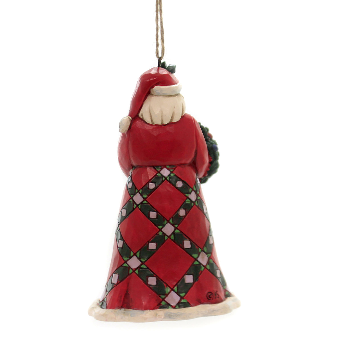 Jim Shore Santa With Wreath & Scene - - SBKGifts.com