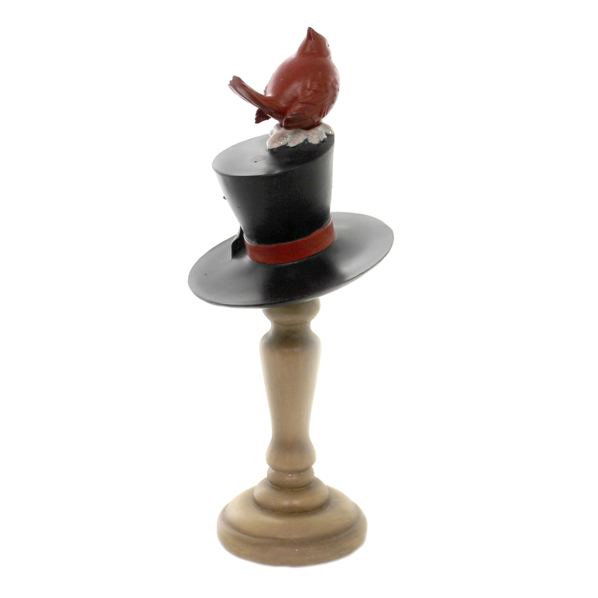 K & K Interiors Top Hat W/Cardinal Pedestal Sm - - SBKGifts.com
