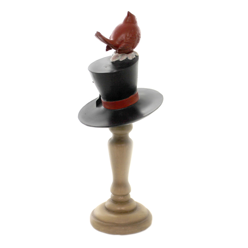 K & K Interiors Top Hat W/Cardinal Pedestal Sm - - SBKGifts.com